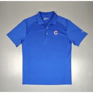 Nike Chicago Cubs Polo Shirt‎ Mens Medium Dri-Fit Golf Performance Baseball MLB